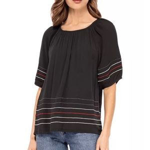 B Bobaeu black short sleeve top Size L. Very cute and comfy.